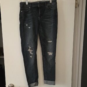 Distressed Black Jeans for Women